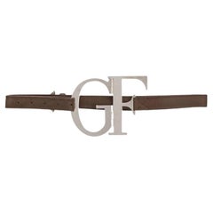 Gianfranco Ferré Vintage brown 2000s logoed belt