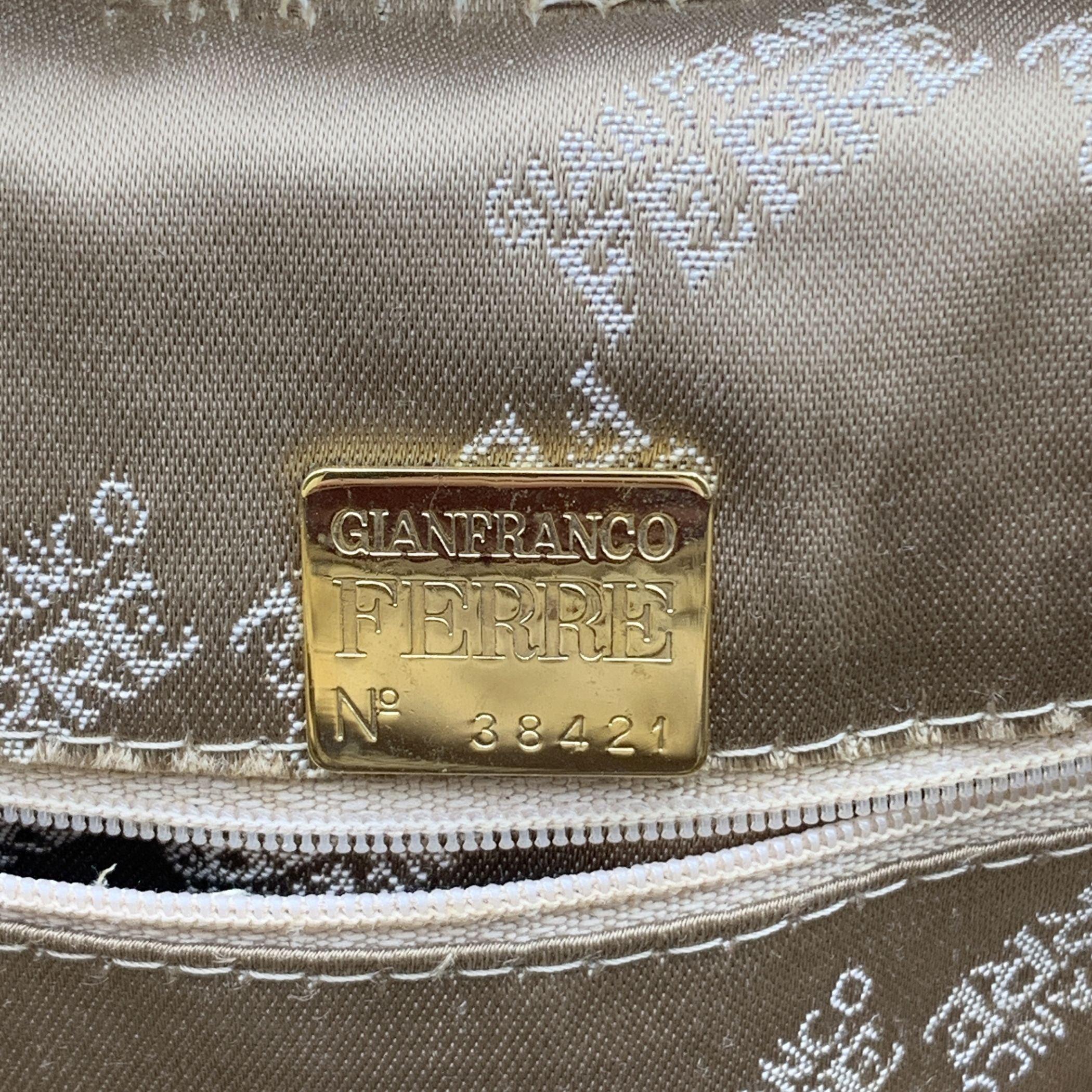 Gianfranco Ferre Vintage Brown Leather Doctor Bag Satchel with Strap 4