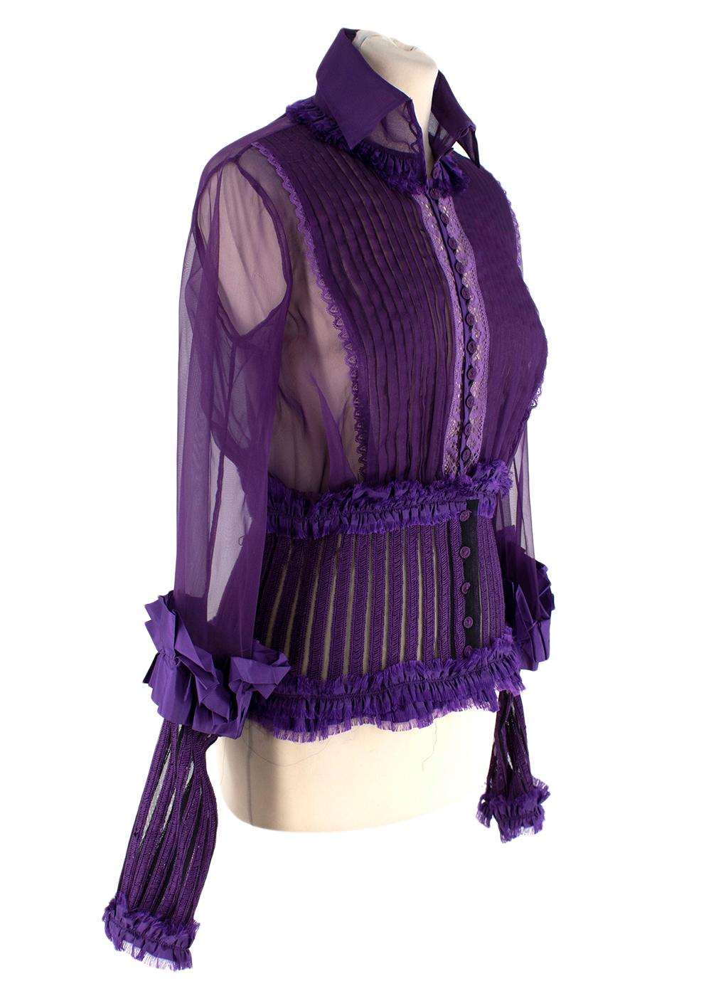 purple organza top