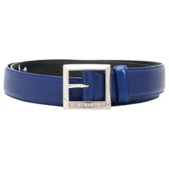 Gianfranco Ferrè Vintage electric blue leather 90s belt