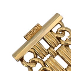 Gianfranco Ferre Pulsera Vintage Oro Metal Cristales Negros