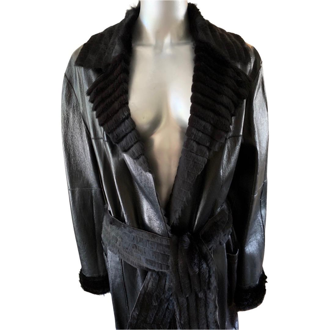 leather bathrobe