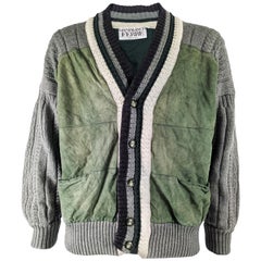 Gianfranco Ferre Vintage Mens Suede & Knit Jacket
