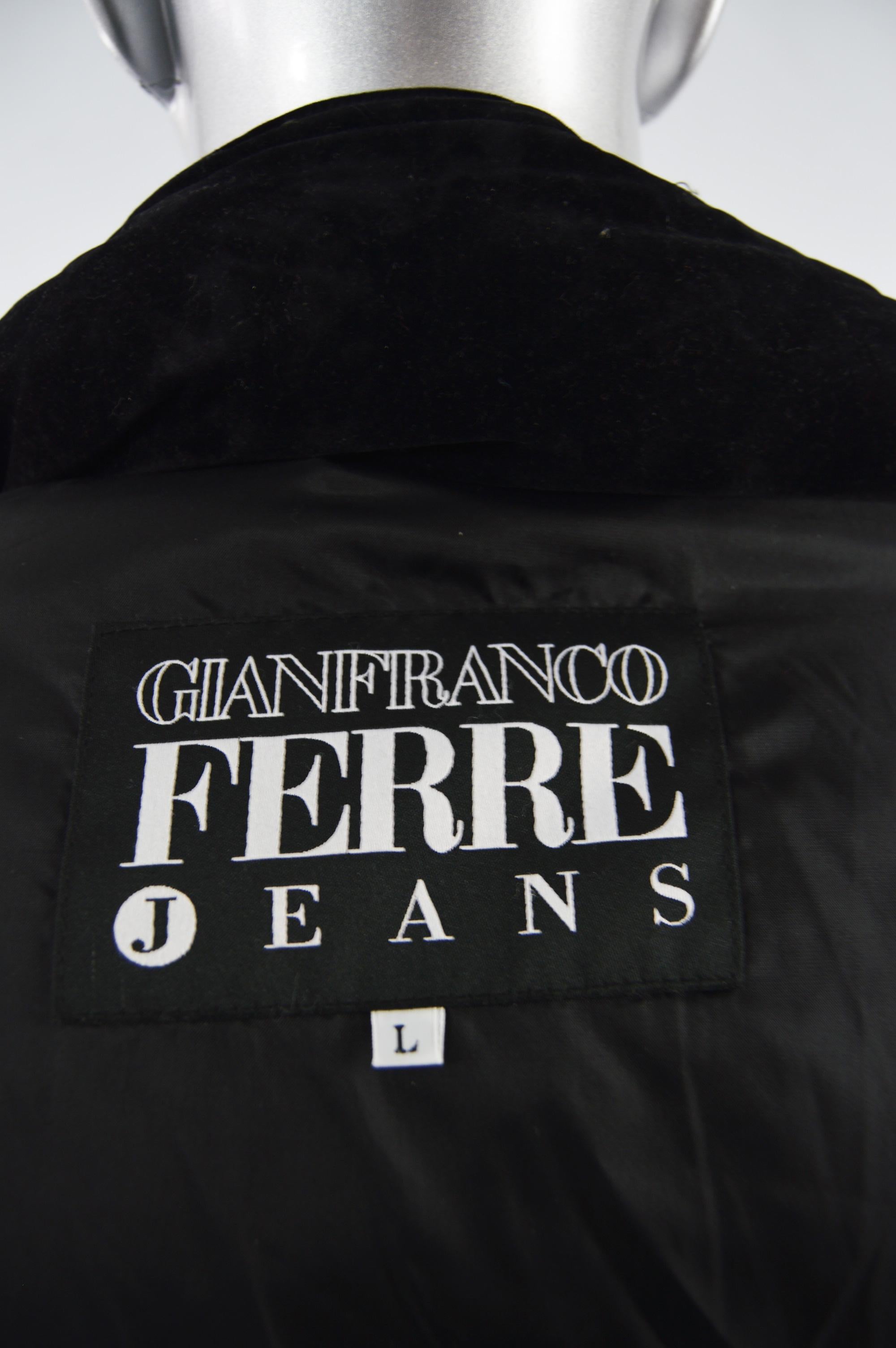 Gianfranco Ferre Vintage Mens Velvet Puffer Jacket 2