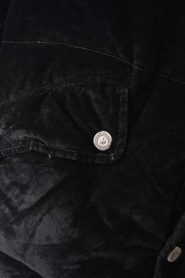 Gianfranco Ferre Vintage Mens Velvet Puffer Jacket at 1stDibs