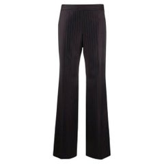 Gianfranco Ferrè Vintage purple pinstriped brown wool 90s trousers