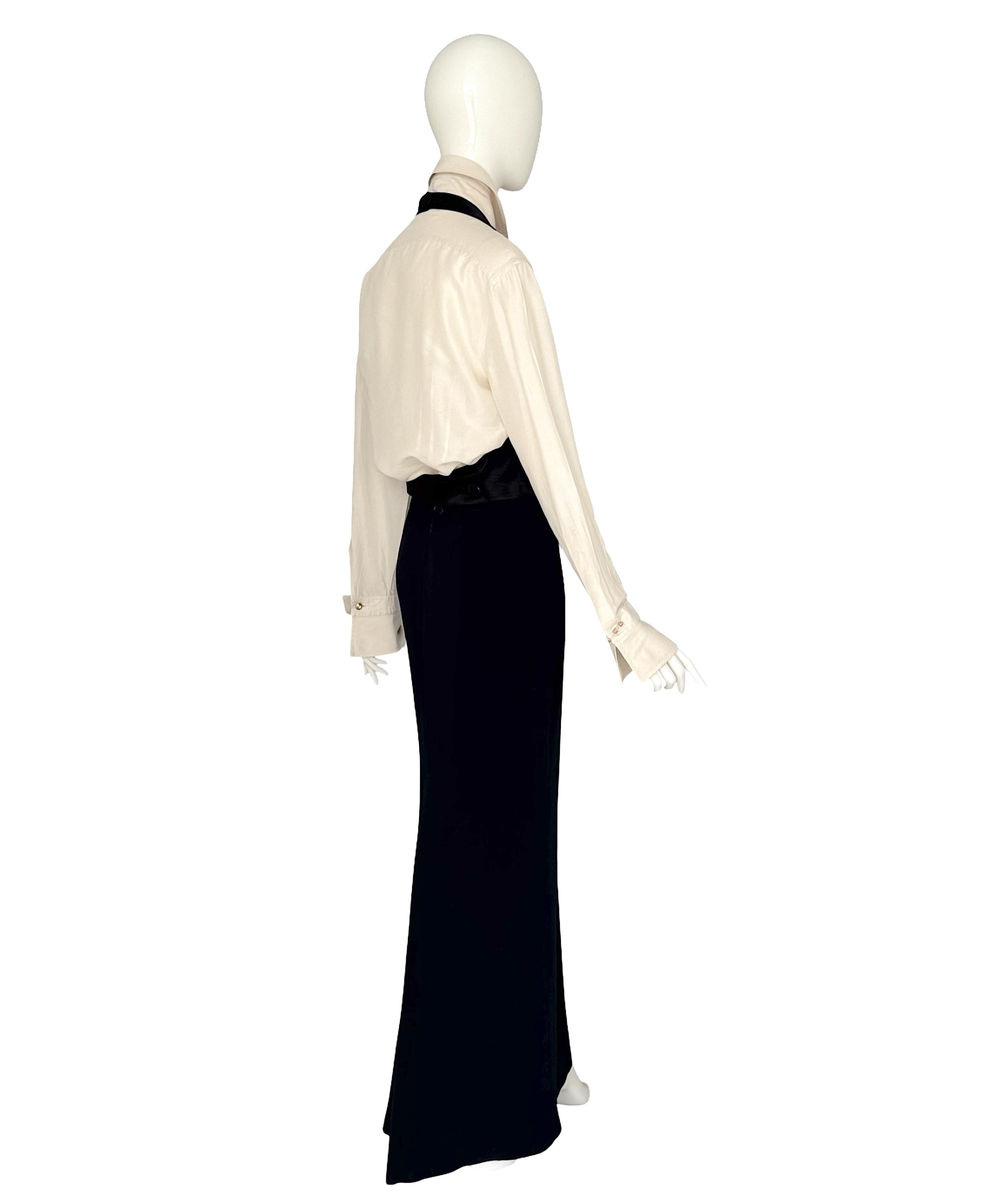 Gianfranco Ferré Vintage Runway 1995 Set tre pezzi ispirato allo smoking in vendita 1