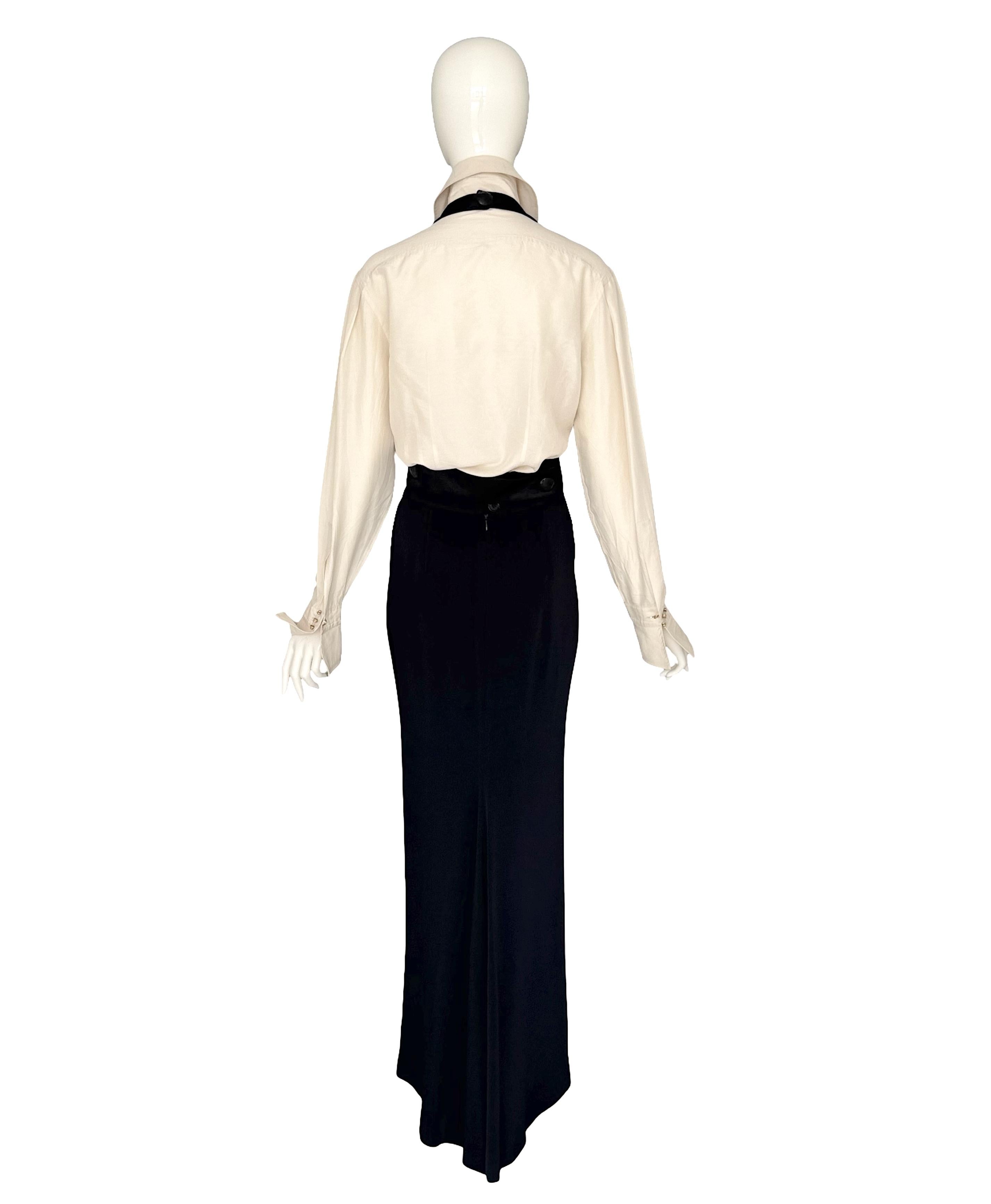 Gianfranco Ferré Vintage Runway 1995 Set tre pezzi ispirato allo smoking in vendita 2