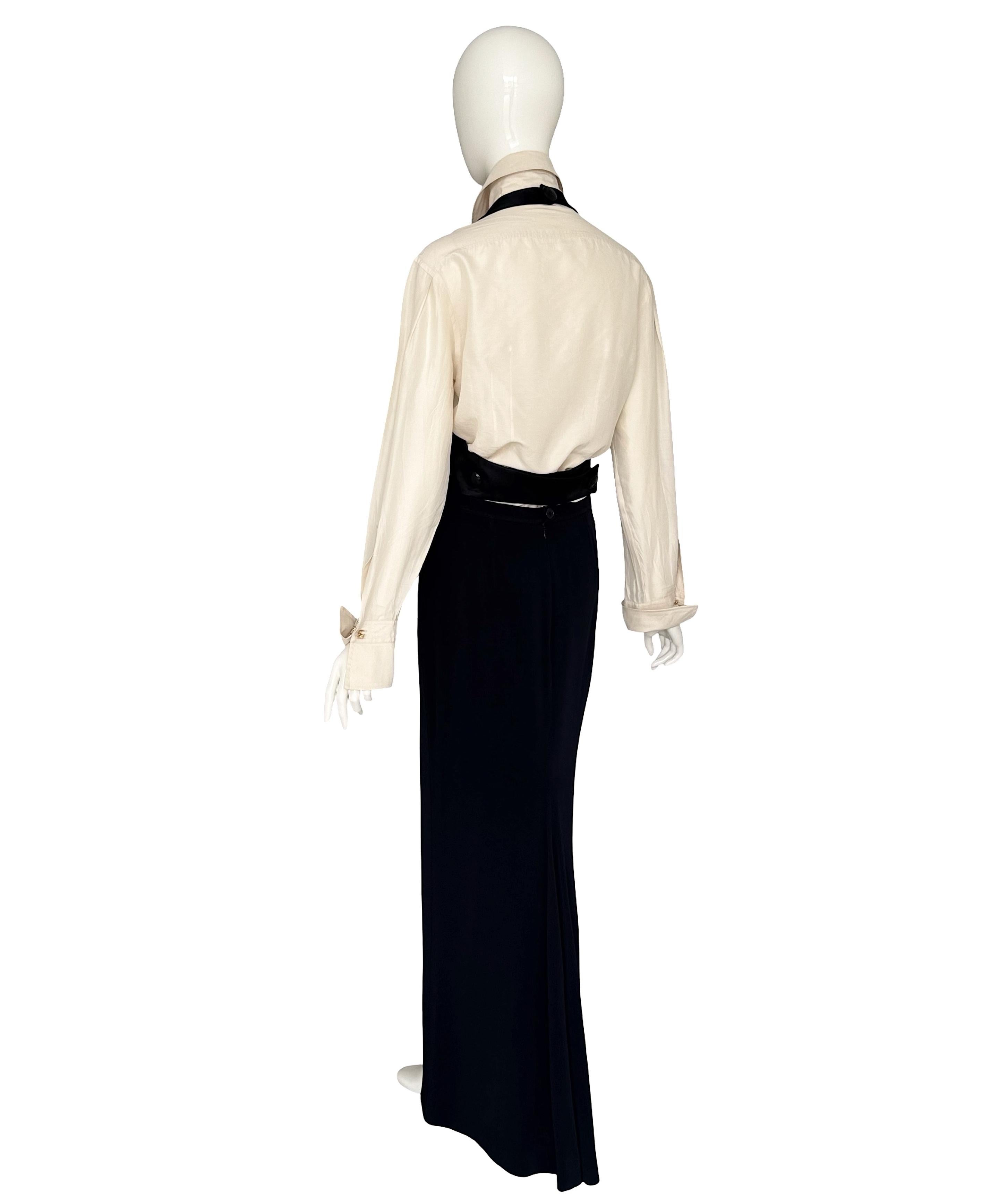 Gianfranco Ferré Vintage Runway 1995 Set tre pezzi ispirato allo smoking in vendita 3