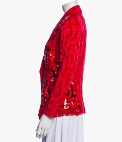 Gianfranco Ferre vintage silk beaded blazer, 1980s