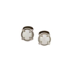 Gianfranco Ferré Vintage silver metal 2000s clip-on earrings with pearls