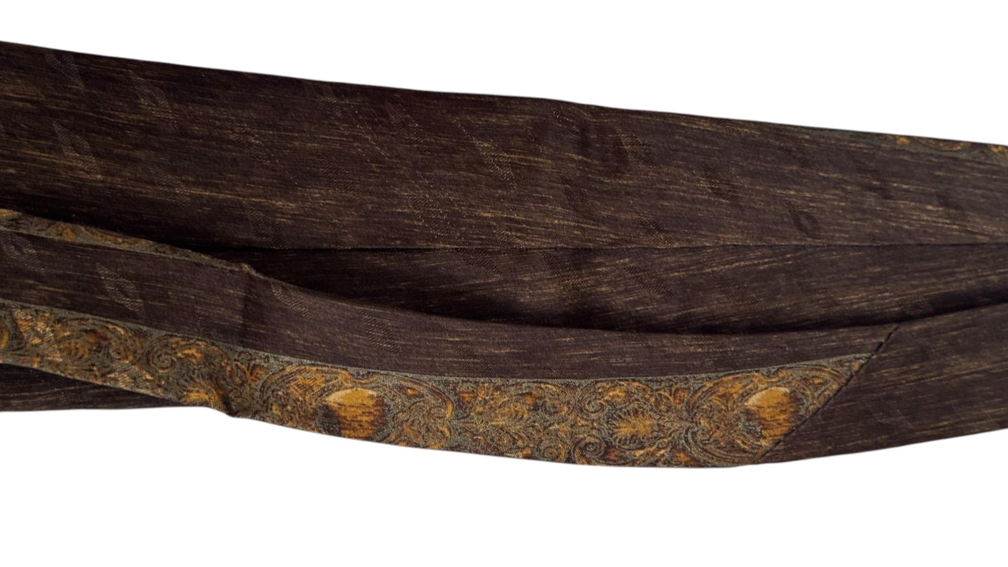 Gianfranco Ferré Vintage Tie – Baroque Striped Pattern in Gold, Brown and Bronze in vendita 3