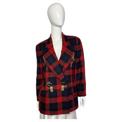 Gianfranco Ferre Vintage wool plaid jacket, 1980s