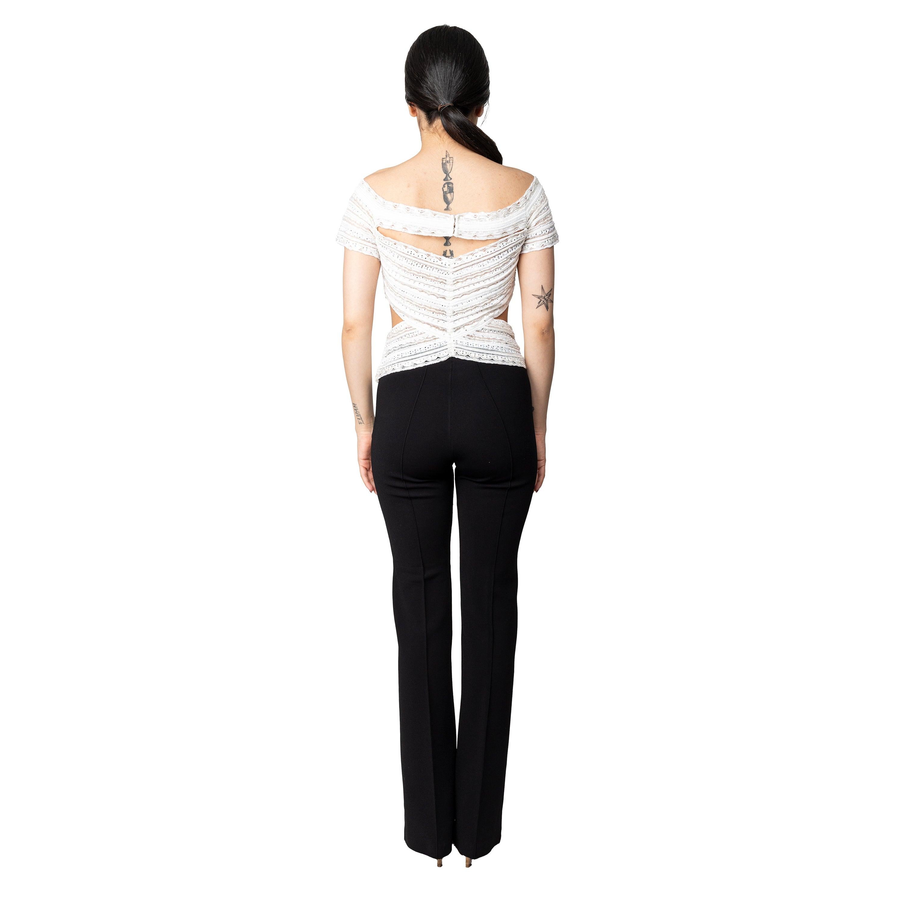 Gianfranco Ferré White Cut-out Top - '00s In Good Condition For Sale In Milano, IT