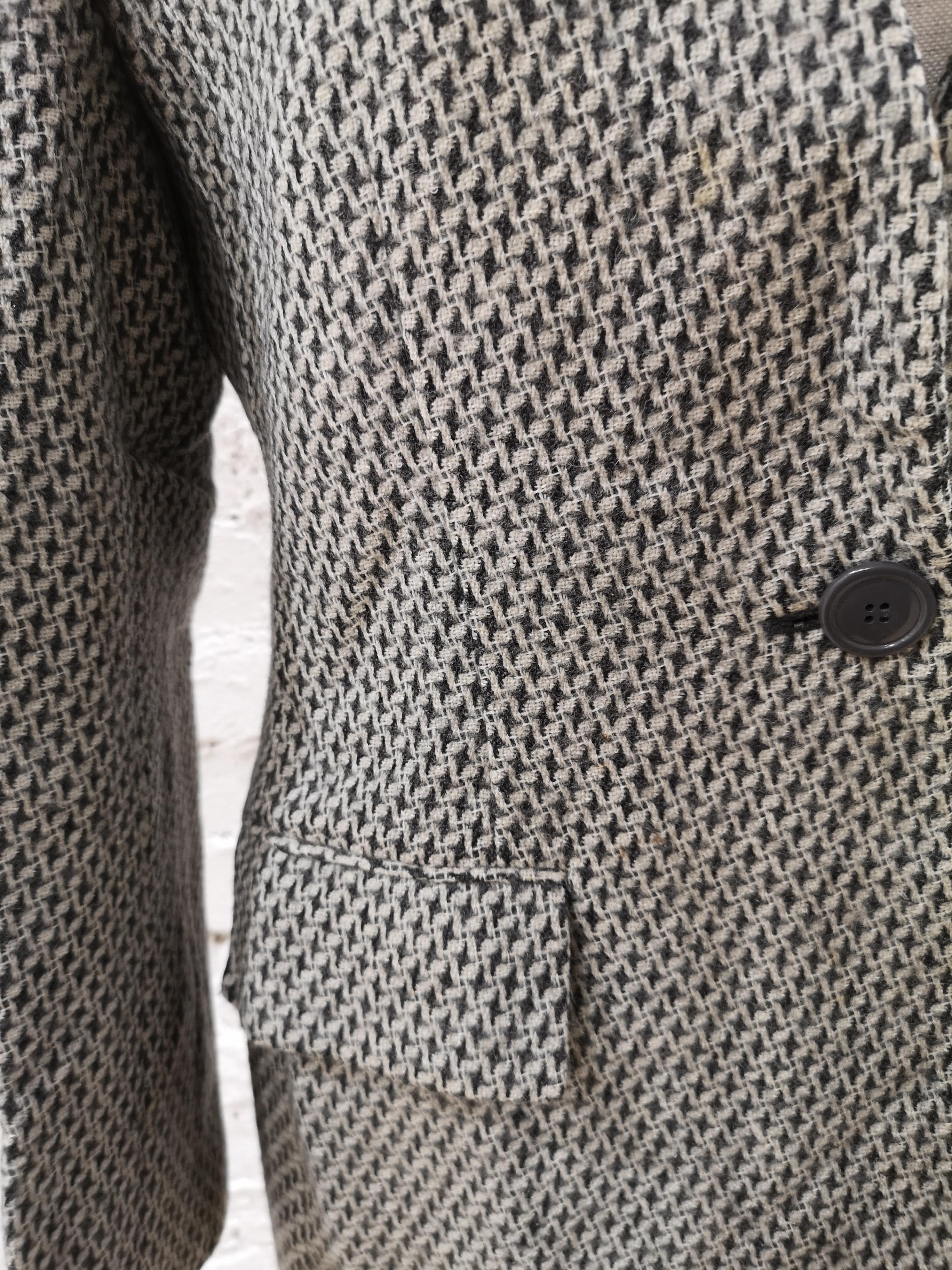 Women's Gianfranco Ferre white grey blazer wool jacket For Sale