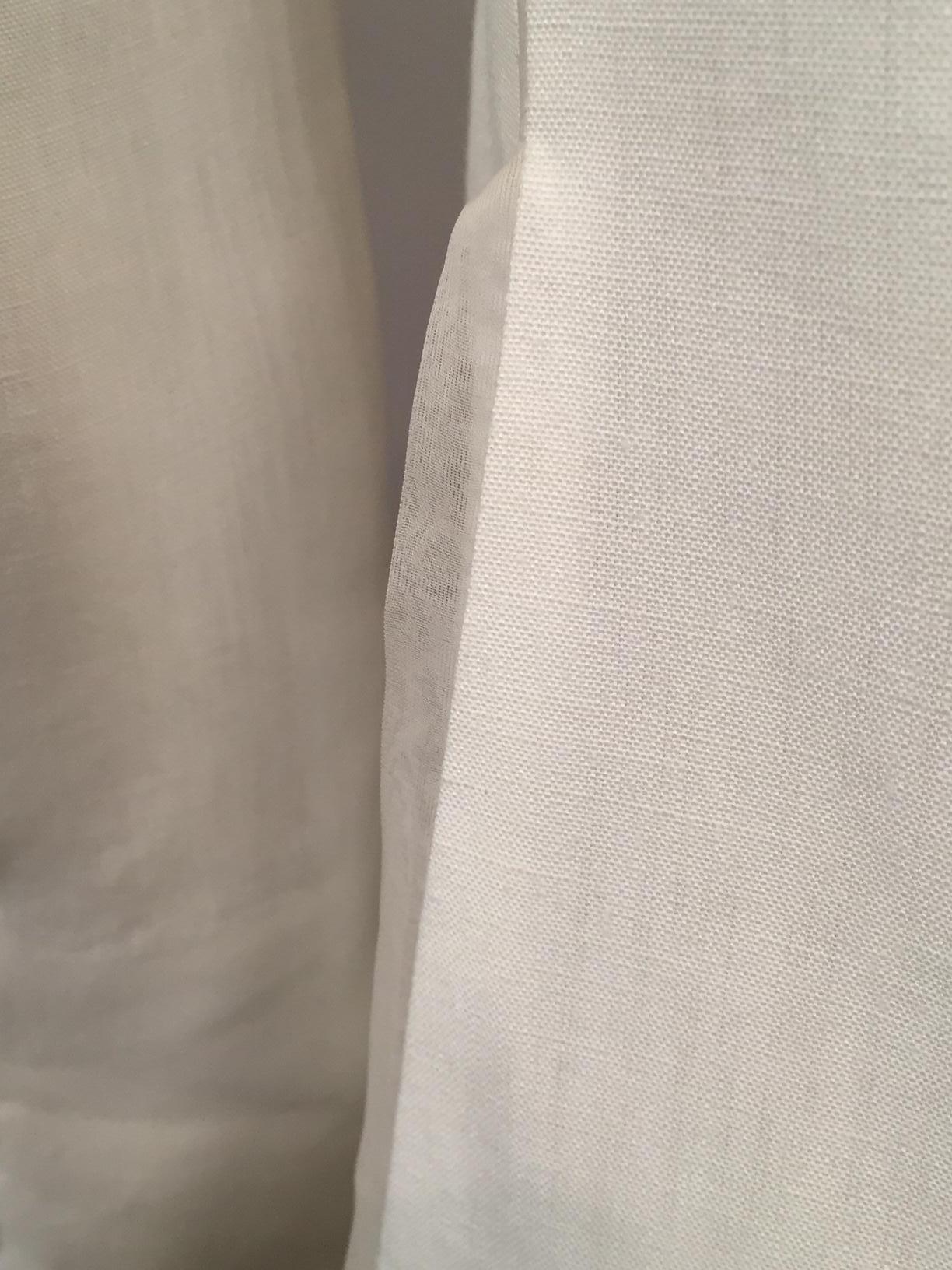 Gianfranco Ferre White Linen Jacket with Sheer Silk Organza Panels 3