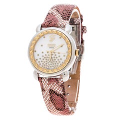 Gianfranco Ferre White Mother of Pearl Gold Plated Stainless Steel 2145L-K Women