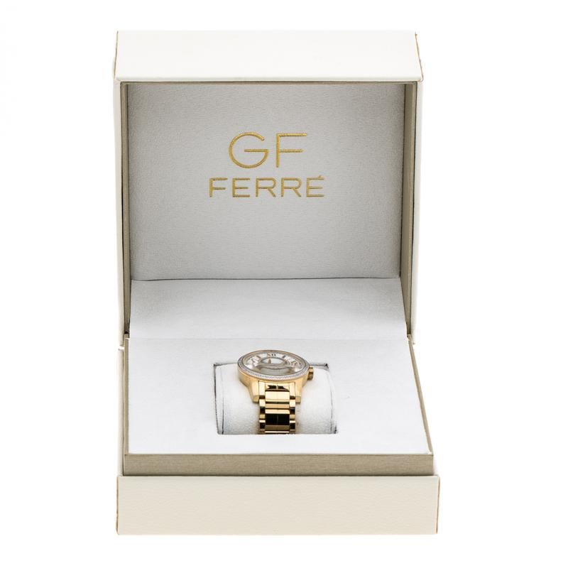 Gianfranco Ferre White Mother of Pearl Gold Plated Stainless Steel Women's Wrist 1
