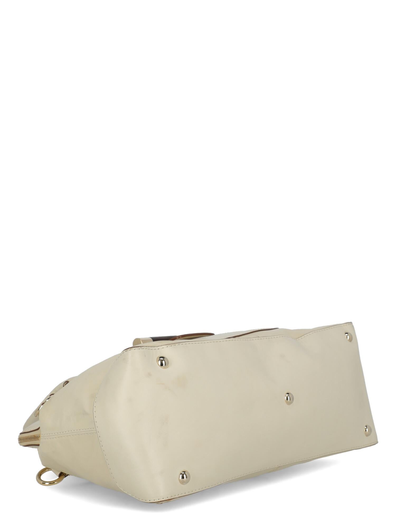 Beige Gianfranco Ferre Woman Shoulder bag Ecru Leather For Sale