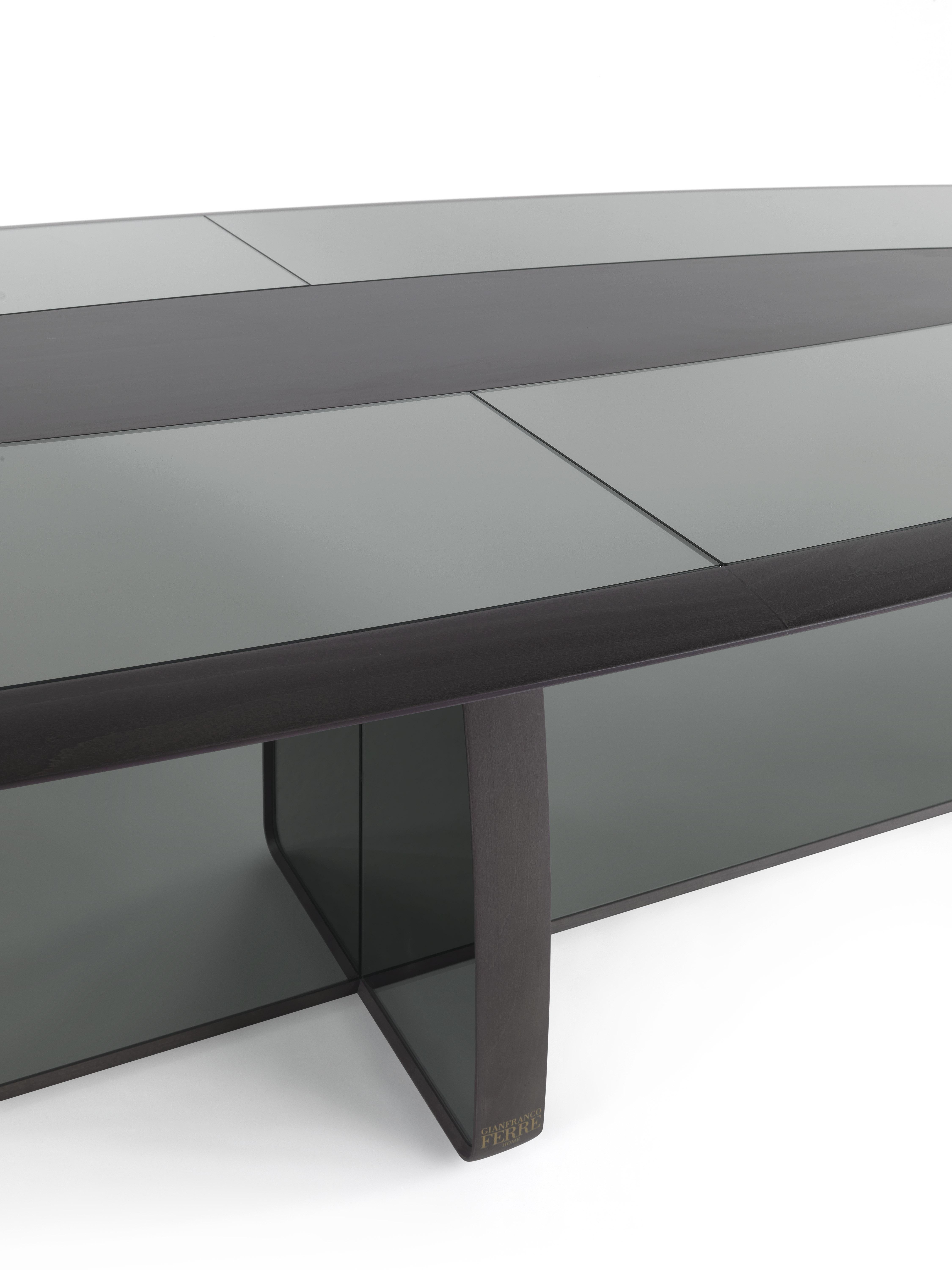 grey glass table