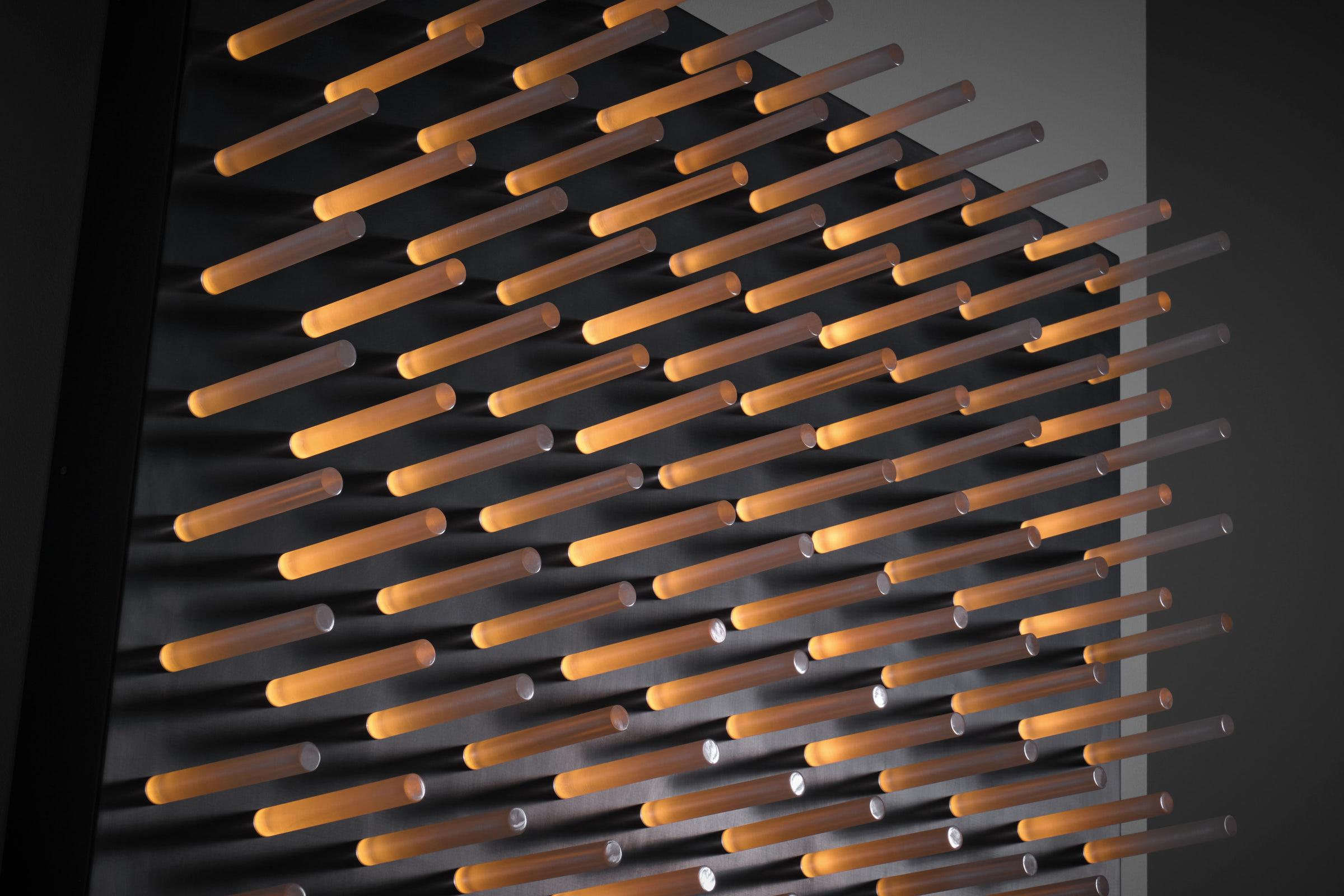Lacquered Gianfranco Fini mod. ‘Quanta’ wall lamp for New Lamp, Italy ca. 1970