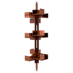 Gianfranco Frattini (1926-2004), superb adjustable-drawer bookcase.