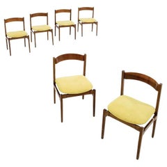 Vintage Gianfranco Frattini 6 chairs Model 101 Rosewood Cassina Italy 1970s