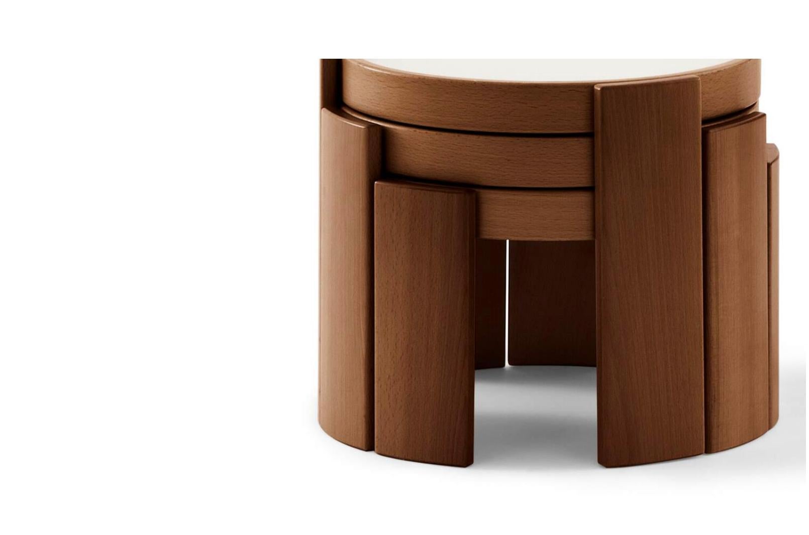 Gianfranco Frattini 780/783 Tables For Cassina In New Condition For Sale In Barcelona, Barcelona