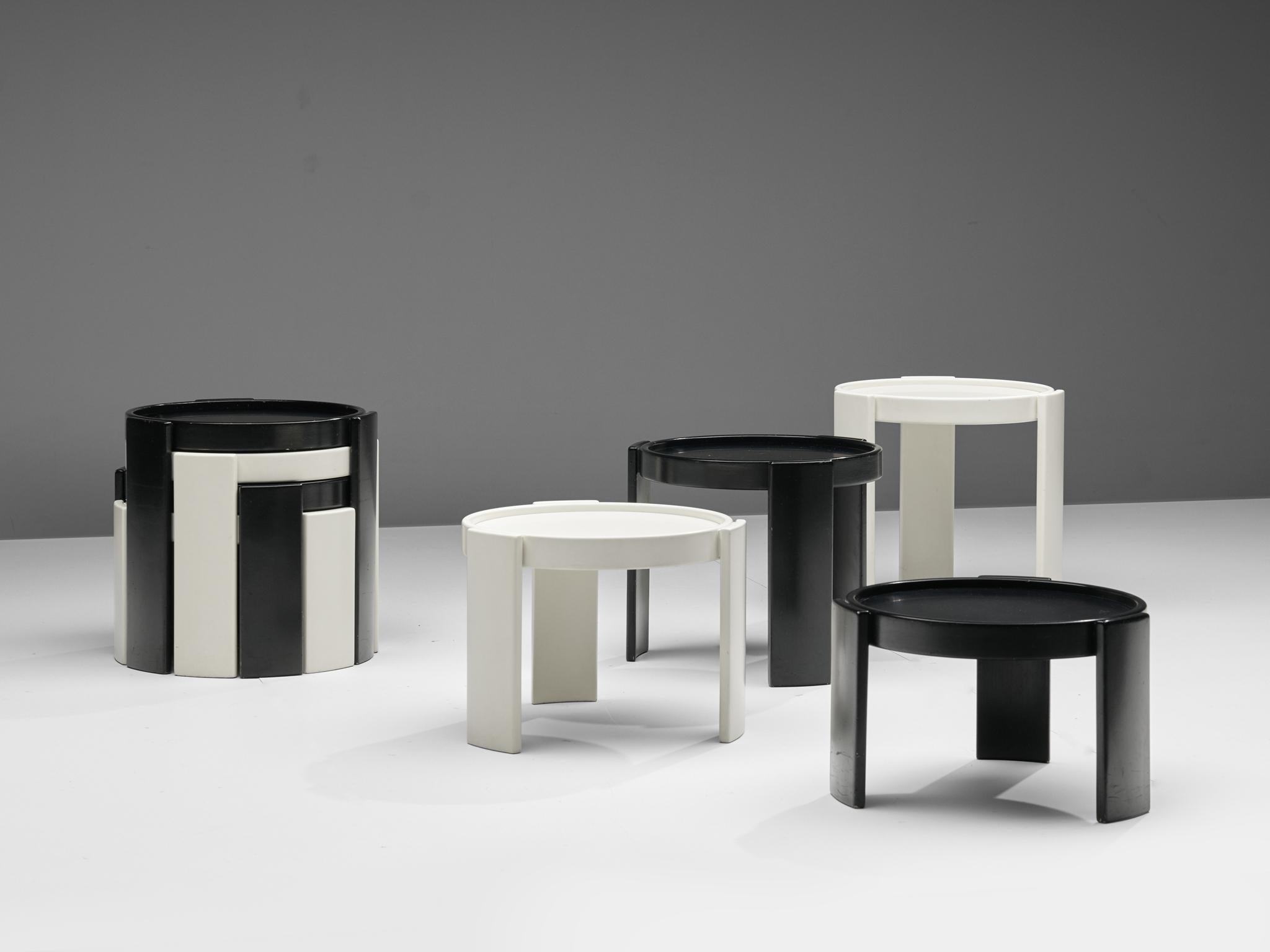 Italian 2 Sets of Gianfranco Frattini '780' Nesting Tables
