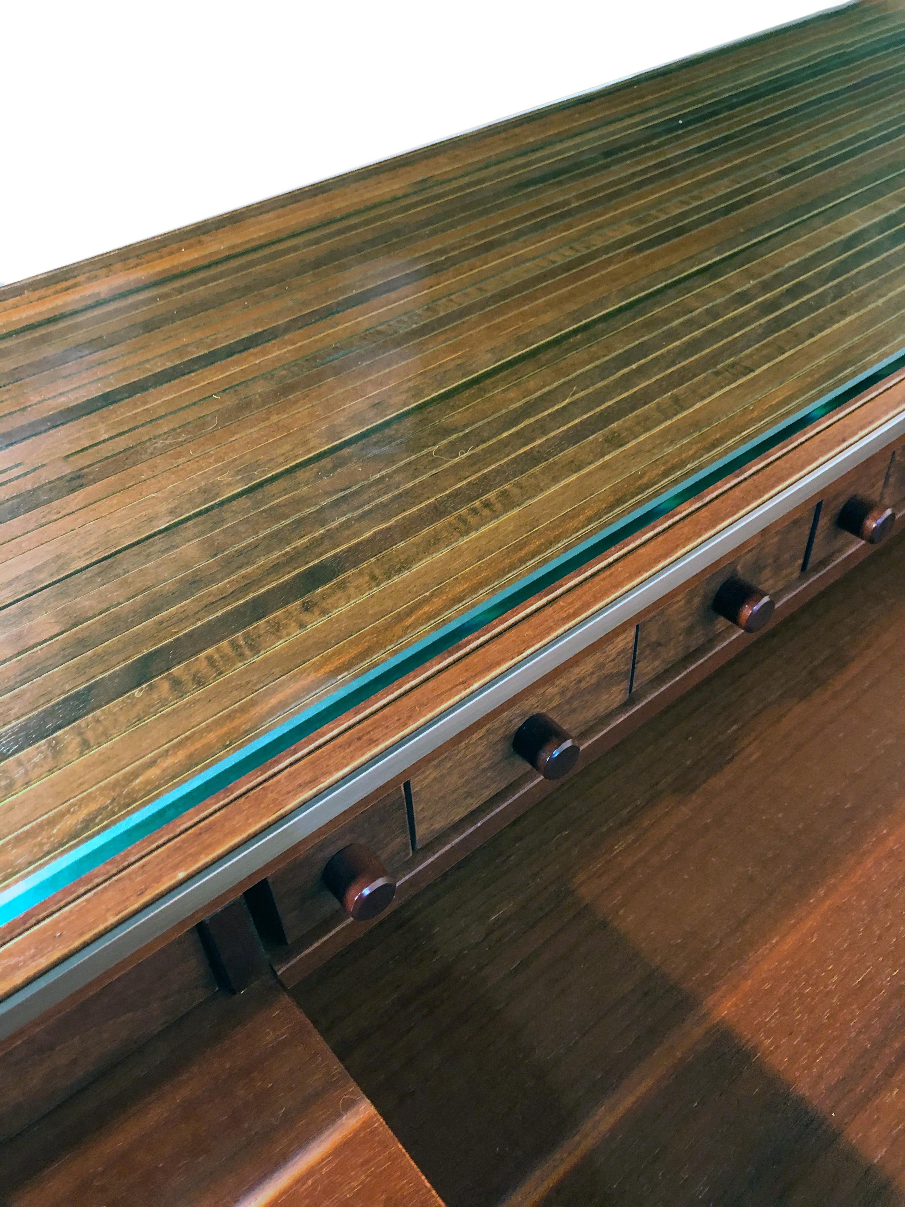 20th Century Gianfranco Frattini 804 Rolltop desk for Bernini, 1962 in vendita