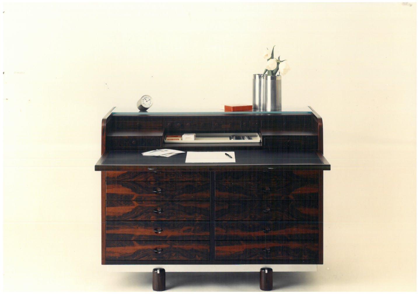 Gianfranco Frattini 804 Rolltop desk for Bernini, 1962 For Sale 2