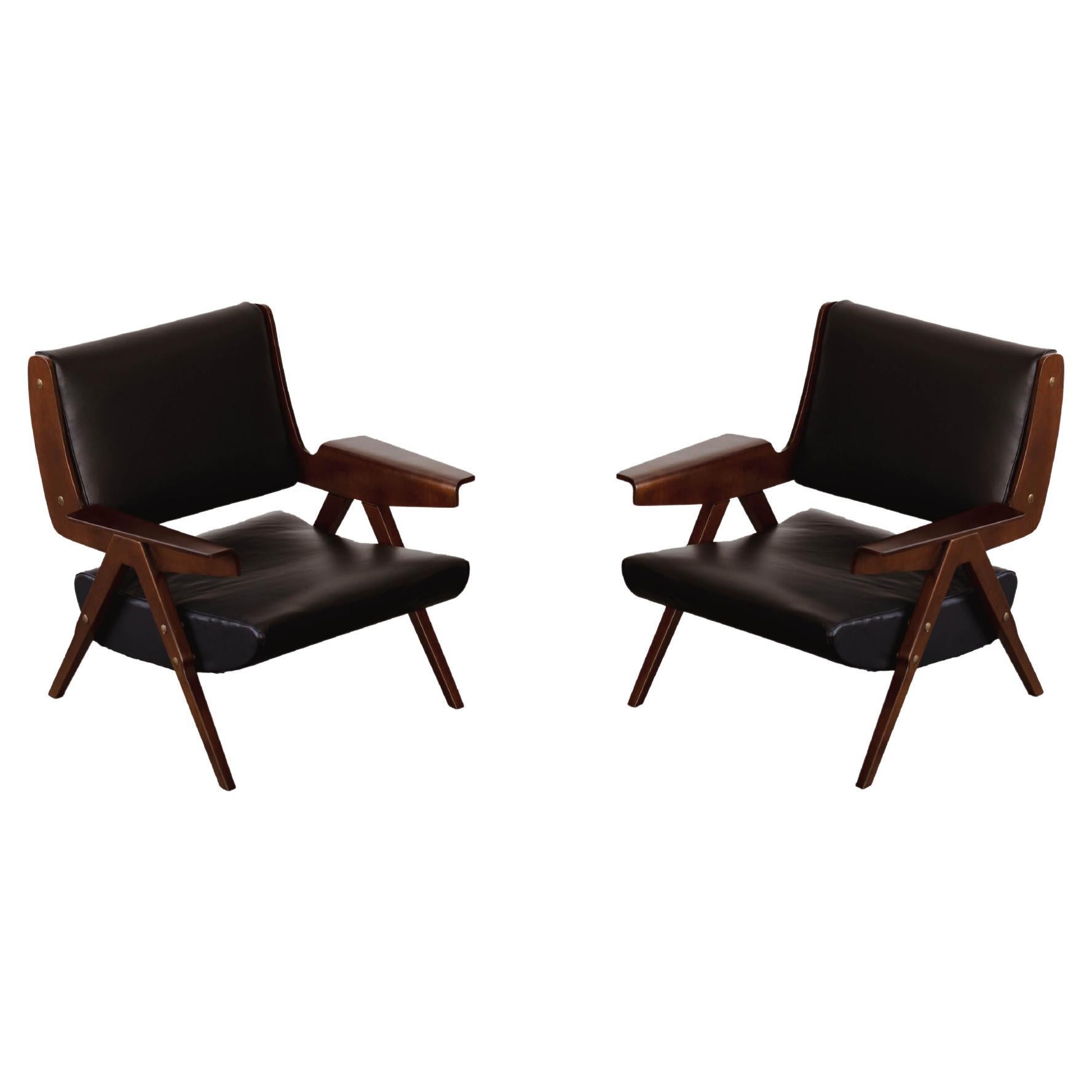 Gianfranco Frattini “831” Armchairs for Cassina, 1955