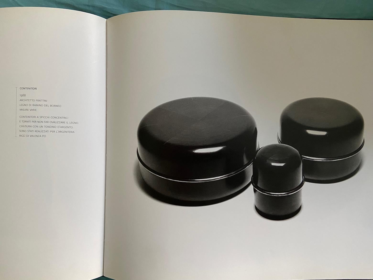 3 boîtes noires et argentées de Gianfranco Frattini et Pierluigi Ghianda pour Progetti en vente 1