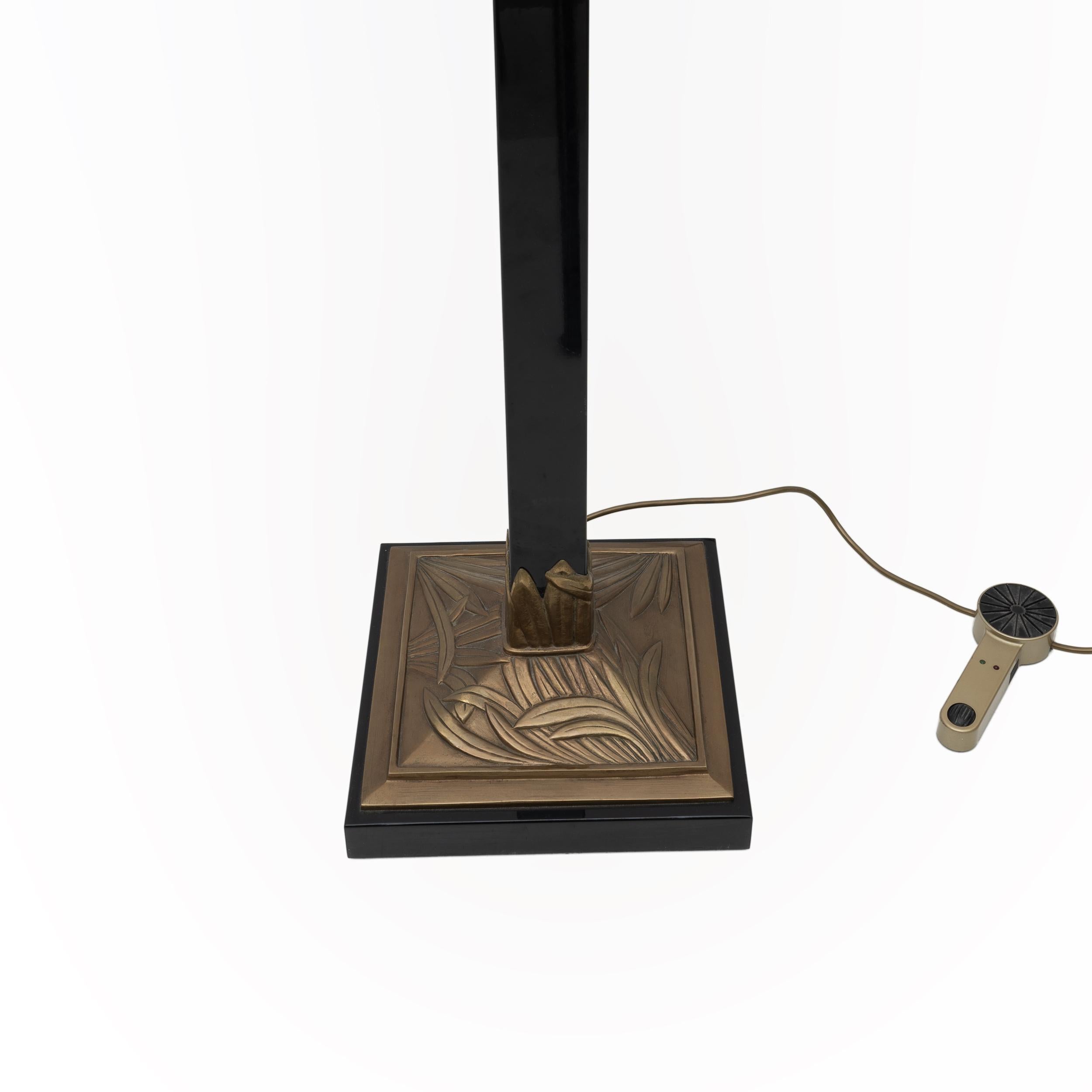 Fin du 20e siècle Lampadaire italien de style art déco Gianfranco Frattini par Relco Milano, années 1970 en vente