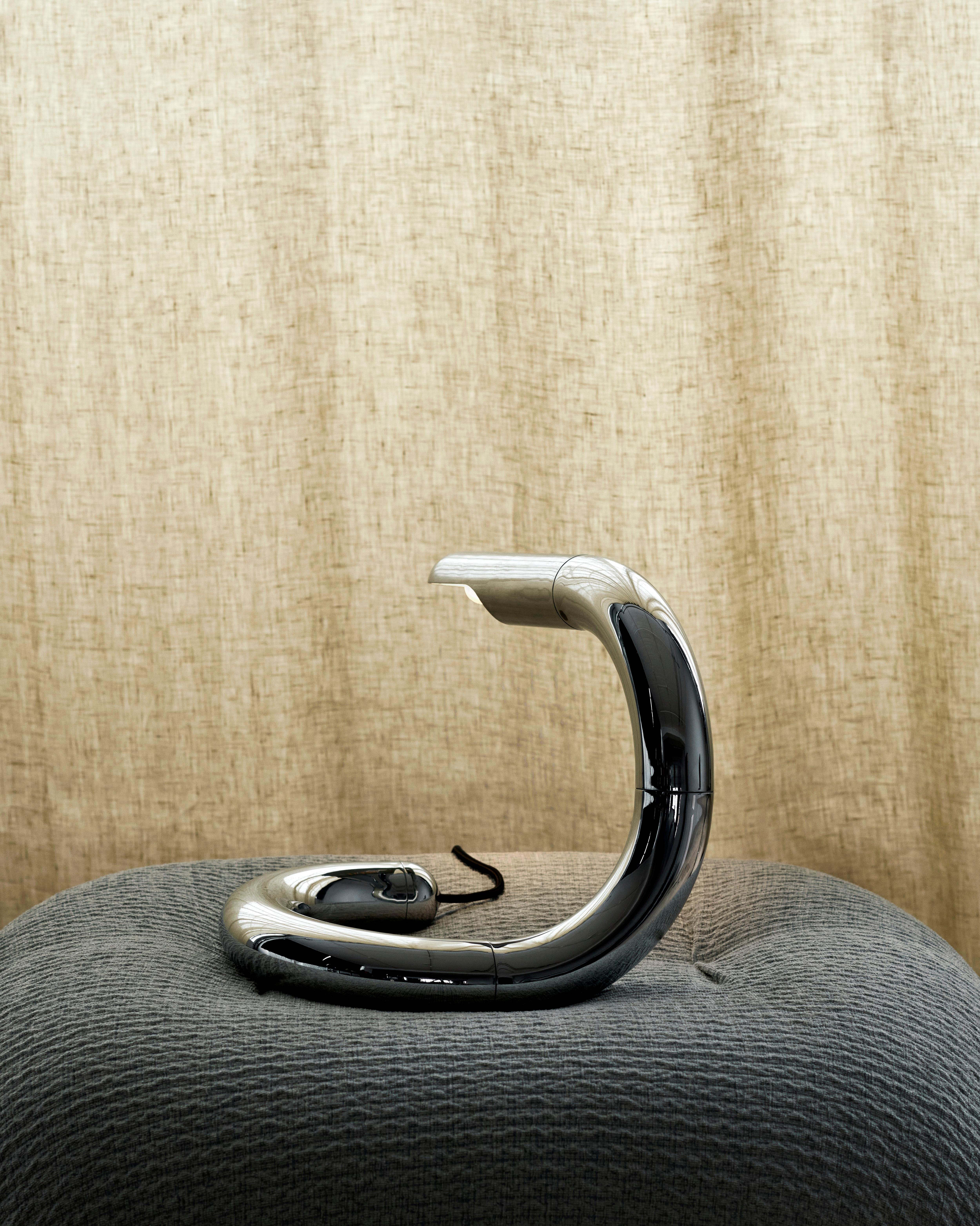 Contemporary Gianfranco Frattini Aspide Table Lamp Chrome for GUBI For Sale