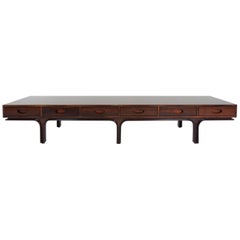 Gianfranco Frattini, Bernini 6 Drawers Center Coffee Table or Bench in Jacaranda