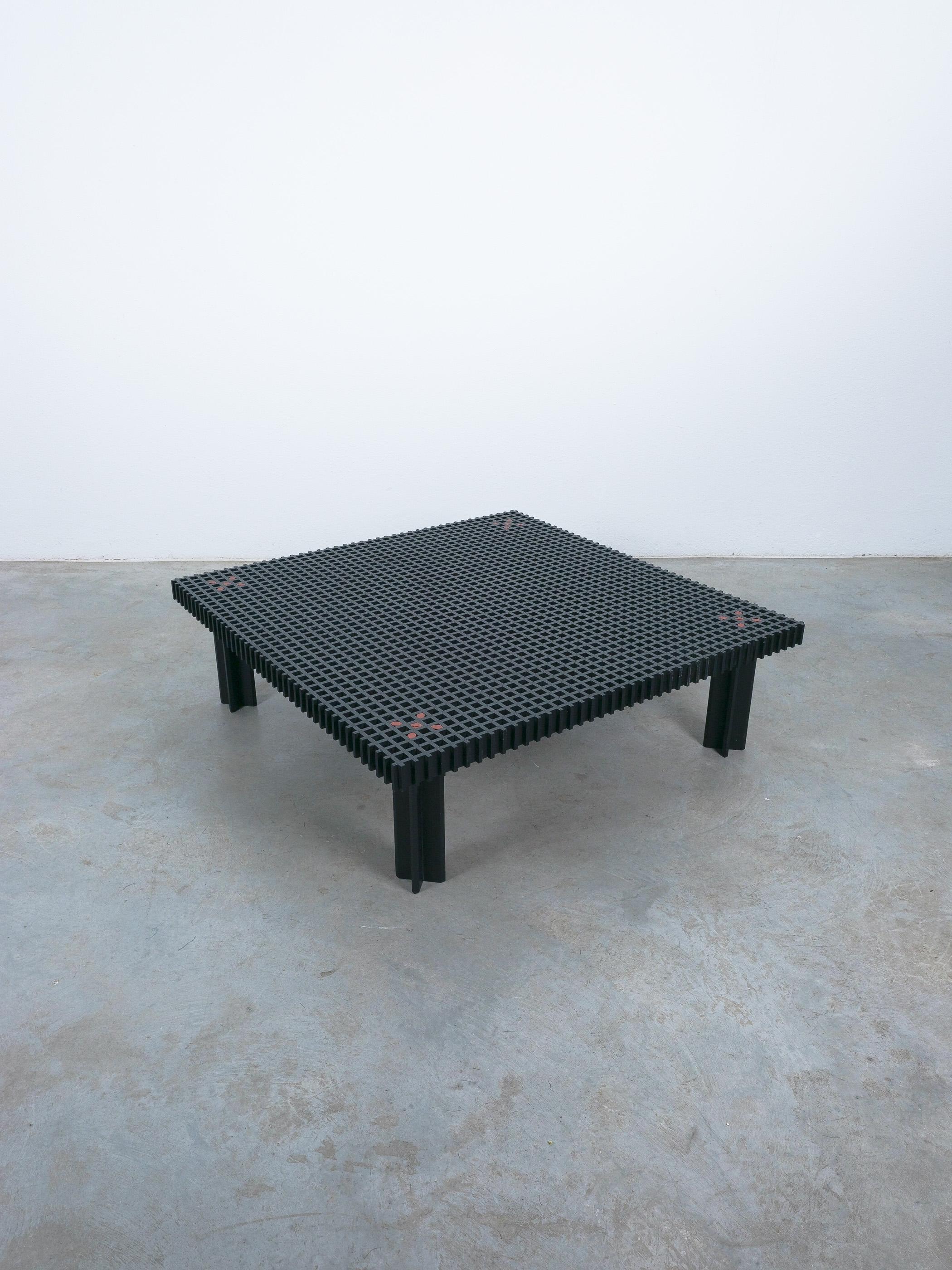 Gianfranco Frattini Mesa de centro Kyoto de haya negra para Knoll, Italia 1974 en venta 3
