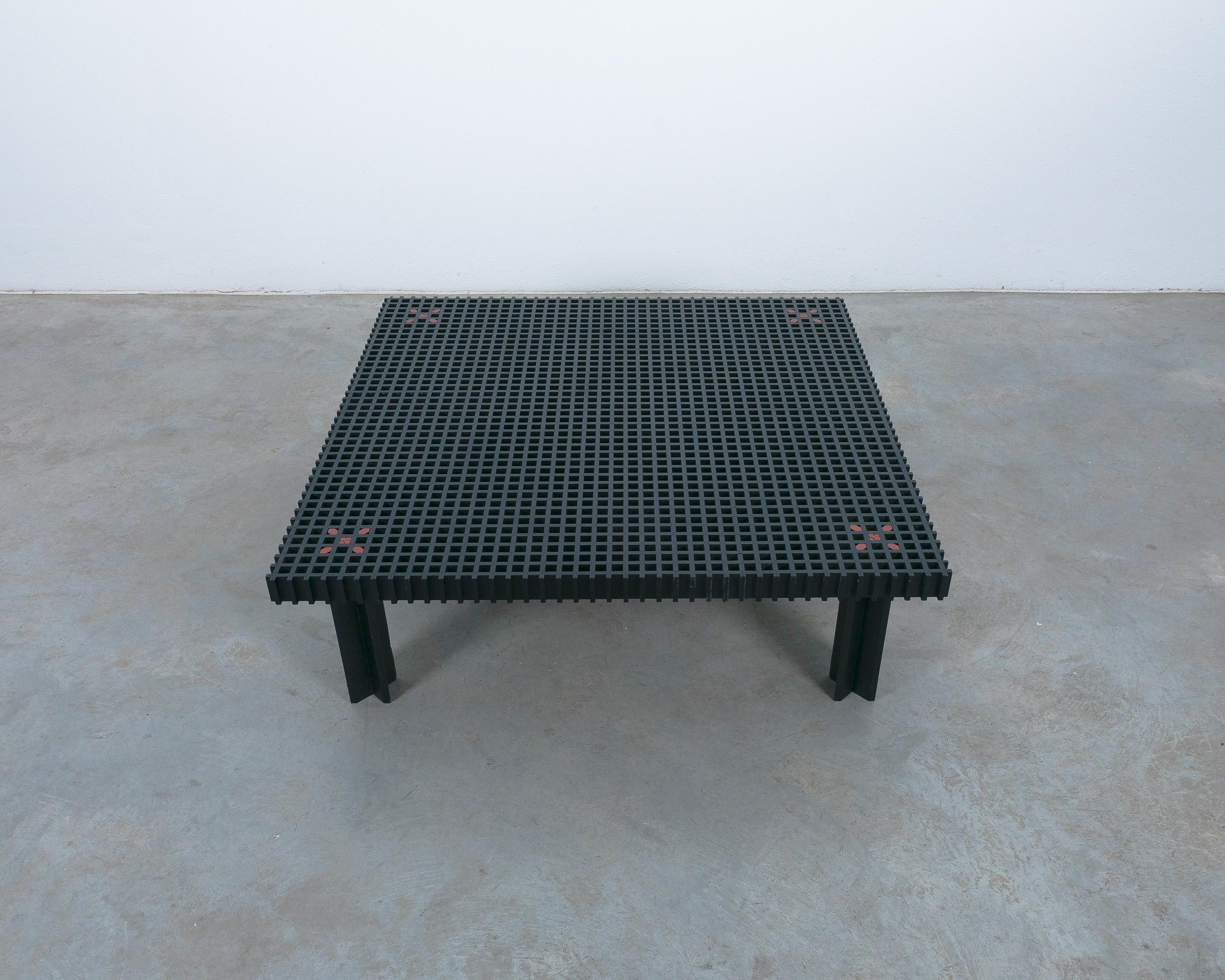 Gianfranco Frattini Mesa de centro Kyoto de haya negra para Knoll, Italia 1974 Italiano en venta