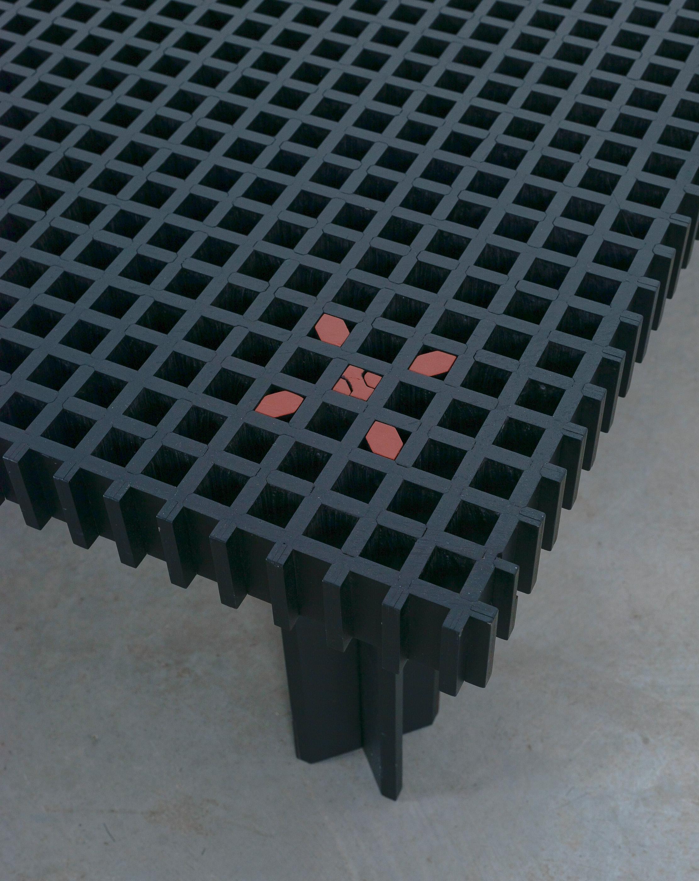 Gianfranco Frattini Mesa de centro Kyoto de haya negra para Knoll, Italia 1974 finales del siglo XX en venta