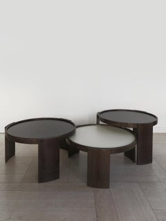 Tables basses italiennes noires et blanches du milieu du siècle dernier de Gianfranco Frattini Cassina, années 1960