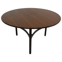 Gianfranco Frattini Circular Rosewood Italian Dining Table by Cassina, 1960