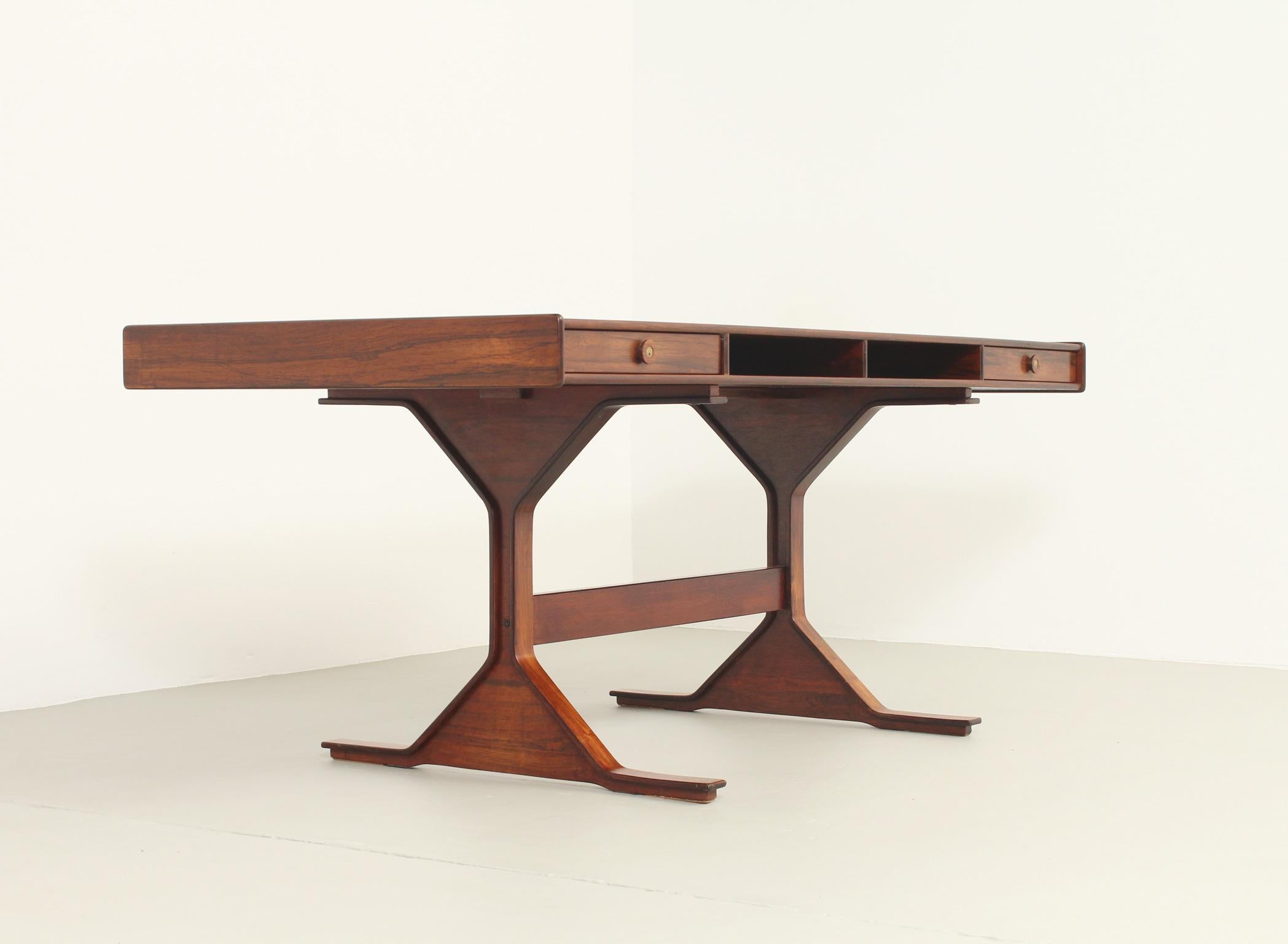 Wood Gianfranco Frattini Desk for Bernini, Italy, 1956