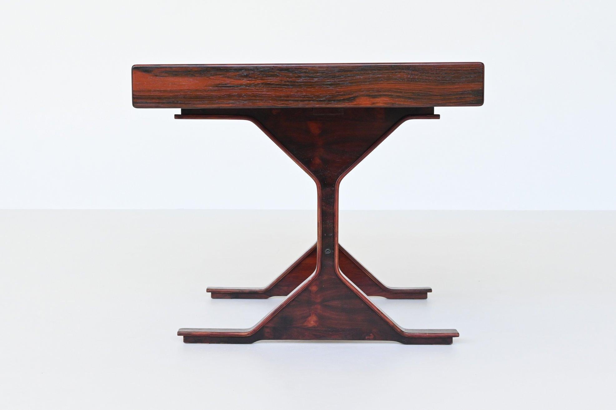 Scrivania Gianfranco Frattini modello 530 in palissandro Bernini Italia 1957 8