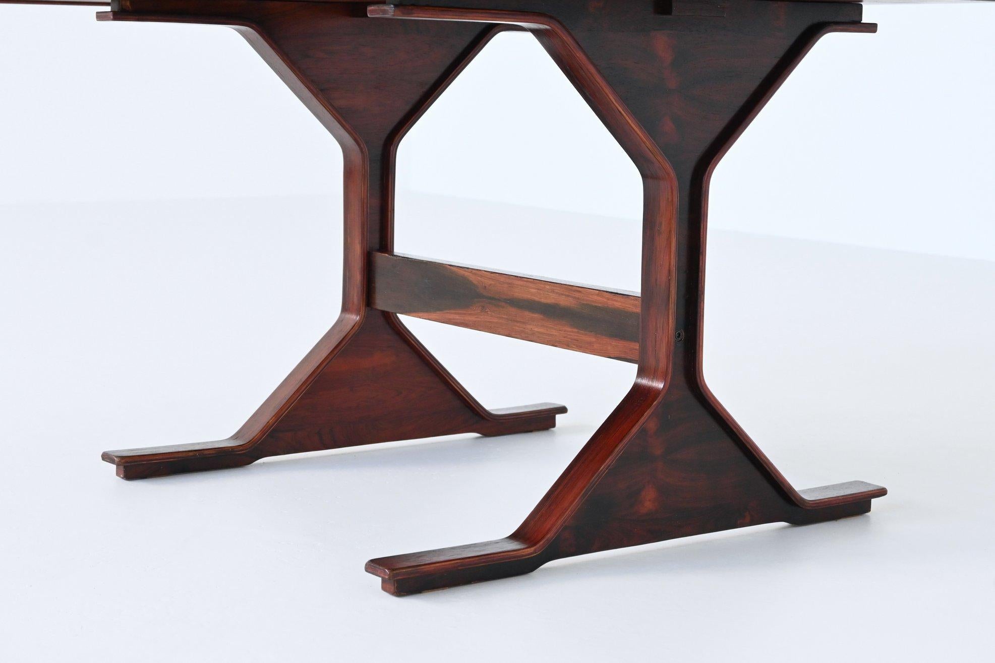 Teak Scrivania Gianfranco Frattini modello 530 in palissandro Bernini Italia 1957