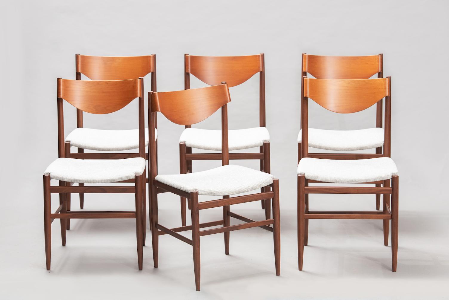 Mid-Century Modern Gianfranco Frattini Dining Chairs for Cassina