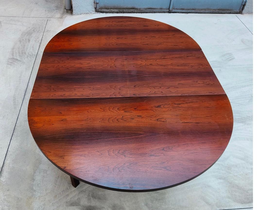 Other Gianfranco Frattini Extendable Dining Table Wood Iron, 1955, Italy