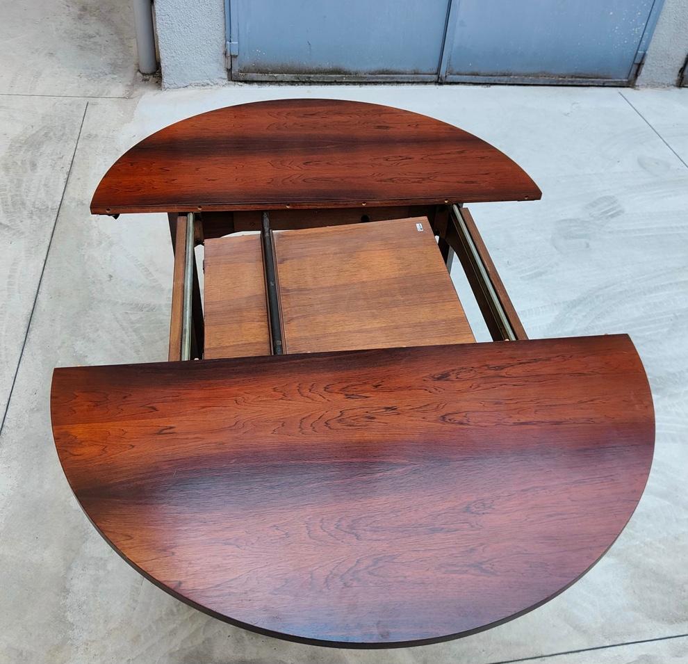 Gianfranco Frattini Extendable Dining Table Wood Iron, 1955, Italy In Good Condition In Milano, IT