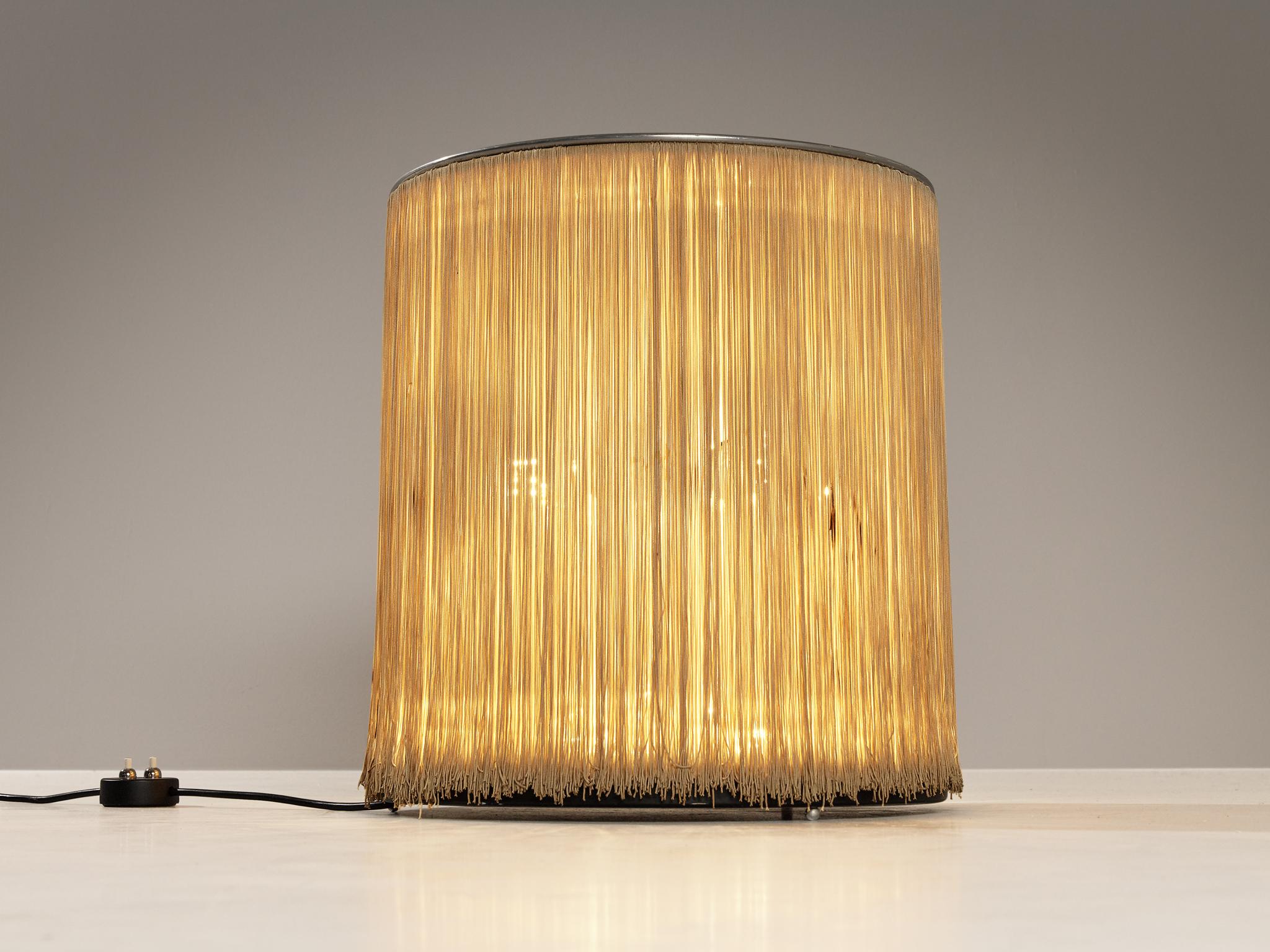Italian Gianfranco Frattini for Arteluce Table Lamp in Beige Rayon