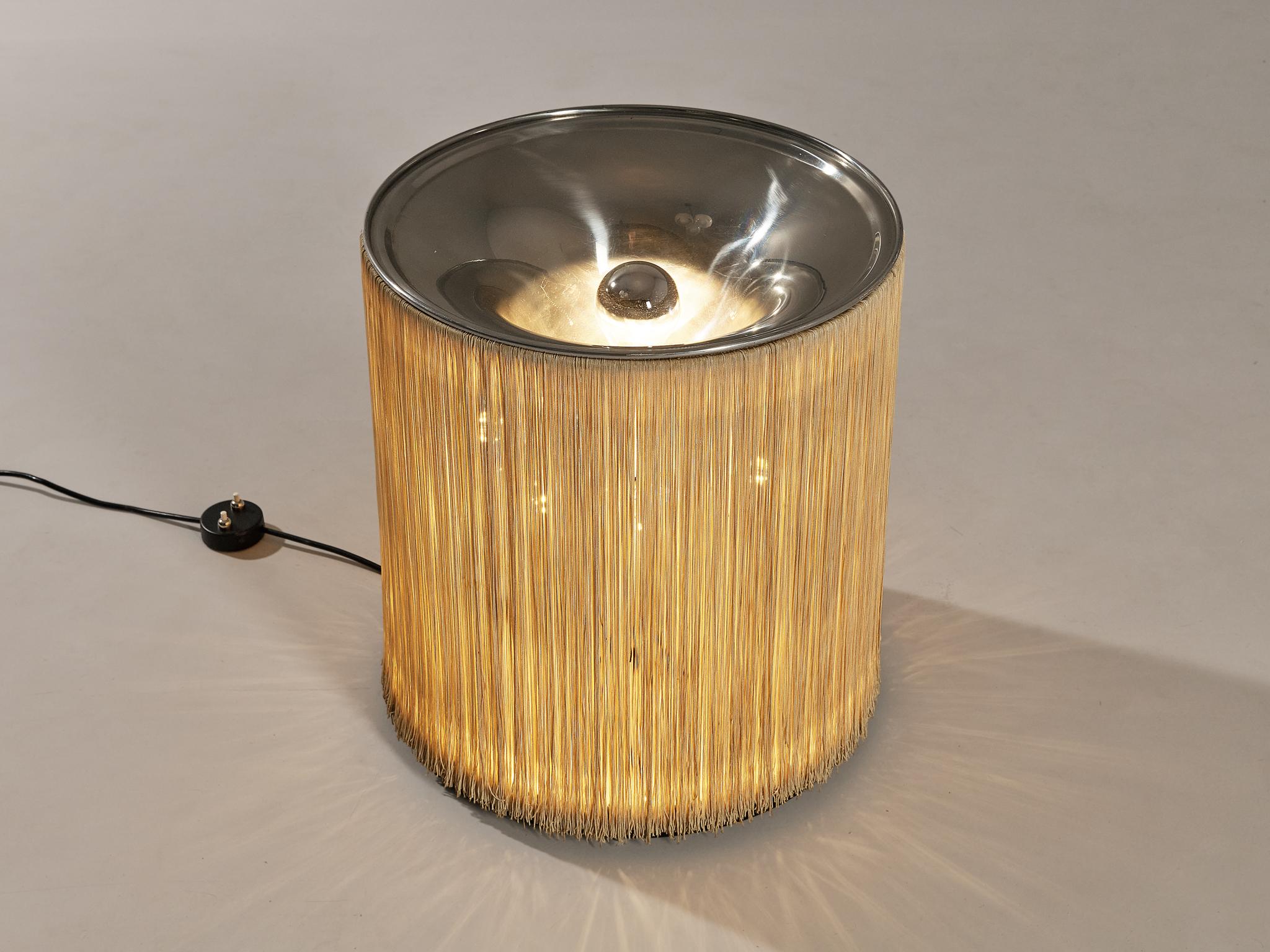 Mid-20th Century Gianfranco Frattini for Arteluce Table Lamp in Beige Rayon
