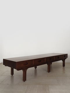 Gianfranco Frattini for Bernini Italian Midcentury Wood Console Table 1960s